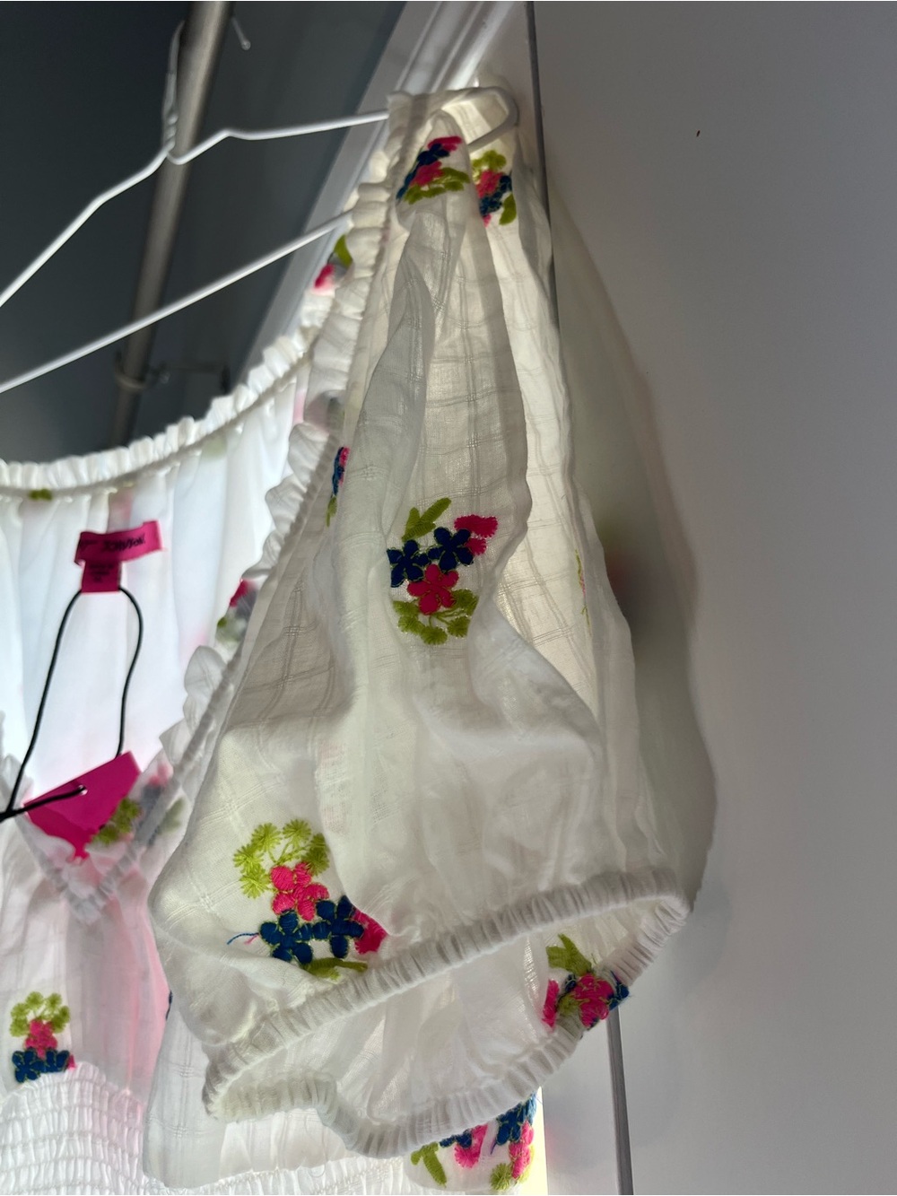 Betsey Johnson White Floral Embroidered Maxi Dress - Picture 3 of 10